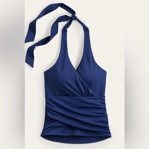 Boden Levanzo Halter Tankini Top Navy Blue Swim US 4 NEW. 372